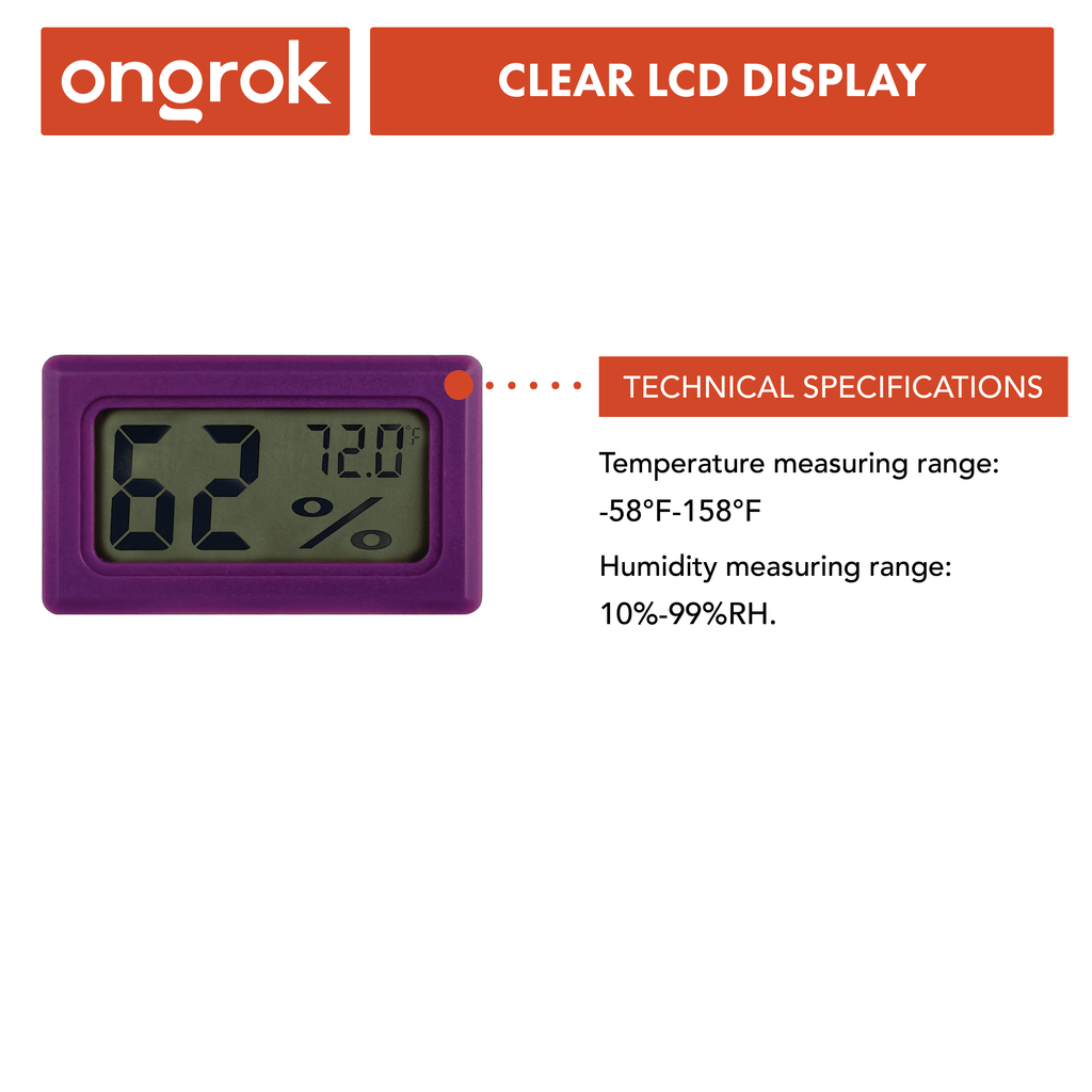 Digital Hygrometer 6-Pack