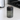 A front view of the Child Resistant Glass Storage Jar with a silver lid on a white surface.