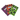 Three angled ONGROK Color-Coded Mylar Bags in purple, orange, and green laid flat with bold circular patterns and white write-on labels.