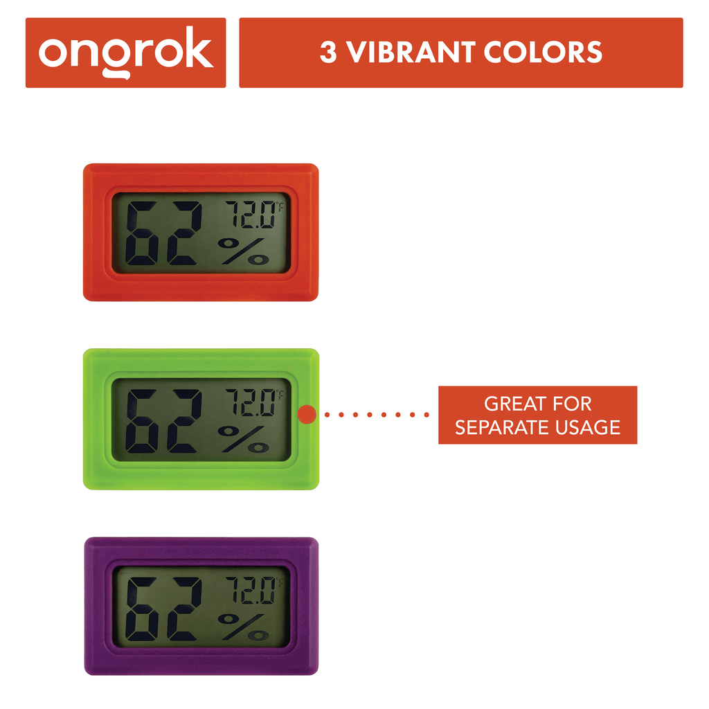 Digital Hygrometer 6-Pack