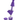 Front view of the Ooze Bectar Silicone Waterpipe & Nectar Straw, a purple waterpipe with a straw insert, set against a plain white background.