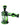 A front view of the Clobb 4 in 1 Silicone Pipe, showcasing its textured green design and compact build.