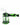 A front view of the Clobb 4 in 1 Silicone Pipe, showcasing its green and black textured design and curved mouthpiece.