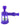 Front view of the Clobb 4 in 1 Silicone Pipe, showcasing its purple, textured design against a plain white background.