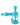 A front view of the Clobb 4 in 1 Silicone Pipe, showcasing its textured blue design and simple, portable shape.