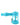 A front view of the Clobb 4 in 1 Silicone Pipe, showcasing the textured blue silicone construction with a rounded bowl.