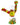 Front view of the Cranium Silicone 4-in-1 Hybrid Water Pipe, showing a red and green silicone pipe with a clear glass bowl.