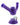 Front view of the Cranium Silicone 4-in-1 Hybrid Water Pipe, showcasing its purple, textured body and clear mouthpiece.