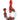 A front view of the Echo 4-in-1 Silicone Bong shows a red and black water pipe with a clear glass bowl and a unique, curved design.