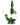 A front view of the Echo 4-in-1 Silicone Bong, showcasing its green and black design with a clear mouthpiece.
