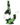 Front view of the Echo 4-in-1 Silicone Bong, showcasing its curved neck and dark green and black color scheme.