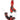 Front view of the Echo 4-in-1 Silicone Bong, showcasing the red and grey patterned design with a clear glass downstem.
