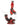 Front view of the Echo 4-in-1 Silicone Bong, showcasing the red and grey patterned design with a clear glass downstem.