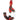 A front view of the Echo 4-in-1 Silicone Bong, showing its red and black design with a clear chamber and angled mouthpiece.
