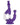 Front view of the Echo 4-in-1 Silicone Bong, a purple water pipe with a textured surface and visible joint details.
