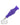 A front view of the Echo 4-in-1 Silicone Bong, showcasing its purple, angled neck against a plain white background.