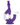Front view of the Echo 4-in-1 Silicone Bong, showcasing its purple, textured design and removable glass downstem.