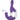 A front view of the purple Echo 4-in-1 Silicone Bong, highlighting its smooth curves and clear acrylic mouthpiece.