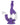 A front view of the purple Echo 4-in-1 Silicone Bong, highlighting its smooth curves and clear acrylic mouthpiece.