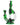 Front view of the Echo 4-in-1 Silicone Bong, showcasing its green and black patterned body and clear acrylic chamber.