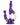 Front view of the Echo 4-in-1 Silicone Bong, showcasing the purple, textured silicone construction and bowl attachment.