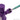 Close-up of the Hyborg Silicone Glass 4-in-1 Hybrid Water Pipe and Nectar Collector joint, with a purple silicone exterior.