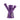 Front view of the Hyborg Silicone Glass 4-in-1 Hybrid Water Pipe and Nectar Collector, showcasing its purple, textured glass design.