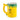 Front view of the Ceramic Toxic Waste Barrel Mug Pipe, styled as a green and yellow barrel with a rounded handle.