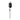 Front view of the Quad 510 Thread 500mAh Square Vape Pen Battery, showcasing its black, rectangular design against a plain white background.