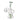 Front view of the Surge Mini Recycler Dab Rig, a clear glass rig with a unique, multi-chamber design.
