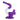 A front view of the Swerve 4-in-1 Silicone Water Pipe, showcasing its purple design and unique, curved shape against a white background.
