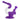 A studio shot of the Swerve 4-in-1 Silicone Water Pipe, showing its purple, curved design and smooth silicone material.