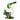 Front view of the Swerve 4-in-1 Silicone Water Pipe, showing a green and black patterned pipe angled against a plain white background.
