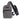 Front-facing shot of the gray Ooze Traveler Smell Proof Crossbody with a single black zipper pocket and its long black adjustable strap looped beside it.