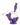 Front view of the Ozone 4-in-1 Silicone Bong, displaying a purple, compact design with a clear mouthpiece and water chamber.