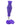 Front view of the Ozone 4-in-1 Silicone Bong, showing a purple, ribbed neck above a clear, cylindrical base.