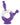 Front view of the Ozone 4-in-1 Silicone Bong, showcasing its curved neck and purple silicone construction against a plain white background.