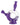 Front view of the Ozone 4-in-1 Silicone Bong, showcasing its purple, streamlined design and unique shape.