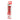 Tall front-facing product shot of the Ooze Slim Clear Series Transparent 510 Vape Battery in a red "Ruby Red" package against a white background