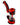 A front view of the Stack Silicone Bubbler, showing its red and black design with a rounded base and simple mouthpiece.