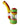 Front view of the Stack Silicone Bubbler, a green and red silicone bubbler with a textured surface and rounded design.