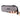 A hand holds the Traveler Smell Proof Travel Pouch, a zippered, dark gray bag with a black strap, against a plain white background.