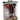 Front view of the Ooze Trip Silicone Bubbler Rig, showcasing its red and clear glass design against a vibrant, colorful background.