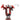 A front view of the Ooze Trip Silicone Bubbler Rig, showcasing its red, textured design against a plain white background.