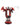 A front view of the Ooze Trip Silicone Bubbler Rig, showcasing its red, textured design against a plain white background.