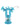 A front view of the Ooze Trip Silicone Bubbler Rig, showcasing its blue, rounded shape and clear glass downstem.