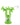 Front view of the Ooze Trip Silicone Bubbler Rig, a green, compact bubbler with a textured, rounded design.