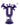 Front view of the Ooze Trip Silicone Bubbler Rig, showcasing its purple, rounded design against a plain white background.