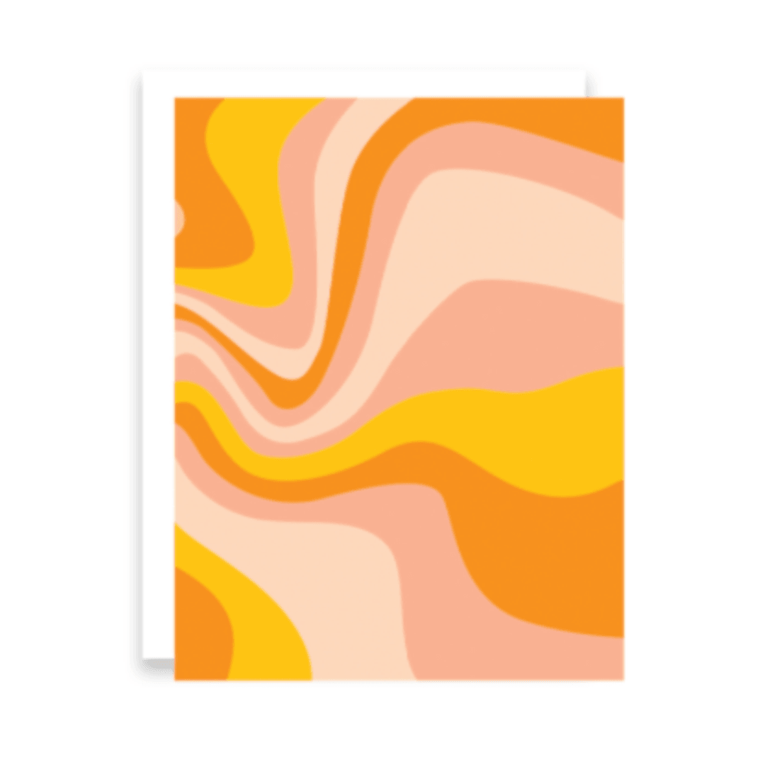 Hello There Orange Swirl Greeting Card