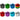 A studio shot displaying the 4 Piece Large Grinder w/ Paper Holder & Ashtray in varying colors arranged in a row on a white background.